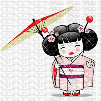 Geisha - GIF animado gratis