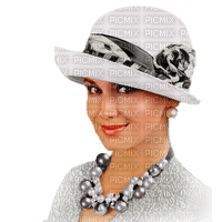 kvinna-hatt-grå - darmowe png