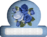 AFFICHE ROSES BLEUES - GIF animate gratis
