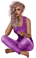 summer woman in purple by nataliplus - Free PNG