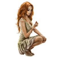 kikkapink woman spring redhead - gratis png