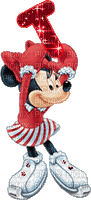 image encre animé effet lettre T Minnie Disney effet rose briller edited by me - Бесплатный анимированный гифка