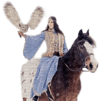 dama  a caballo invierno navidad  dubravka4 - Free PNG
