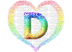 Kaz_Creations Alphabets Colours Heart Love Letter D - GIF animasi gratis