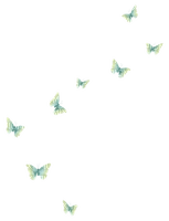 Green butterflies scrap deco - png gratis