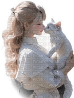Femme avec un chat - 免费PNG