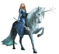 fantasy woman and unicorn nataliplus - darmowe png