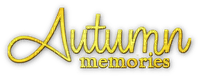 soave text autumn memories yellow - ücretsiz png