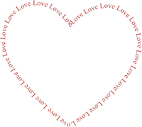 Kaz_Creations Deco Heart St.Valentines Day  Text Frame Love - nemokama png