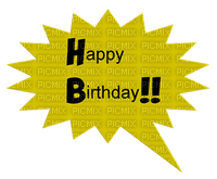 Kaz_Creations Logo Text Speech Bubble Happy Birthday - PNG gratuit