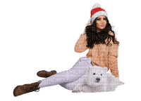 Woman. Winter. Polar bear. Leila - PNG gratuit