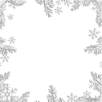 soave frame winter christmas branch pine - 免费PNG