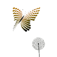 Motyl złoty - GIF animate gratis