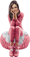 femme woman rose - Free PNG