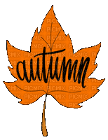 Autumn Leaf Text - Bogusia - Бесплатный анимированный гифка