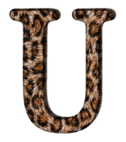 Lettre U. Leopard - png gratuito