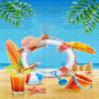 kikkapink summer beach animated background - Free animated GIF
