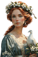 Девушка с птицей - png grátis