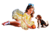 Rena Ballerina Hund Dog spielen Kind Girl - gratis png