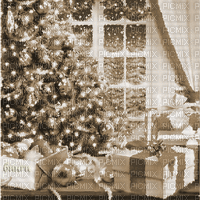 Y.A.M._New year Christmas background Sepia - Animovaný GIF zadarmo