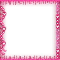 Frame.Flowers.Hearts.Stars.Pink - png gratis