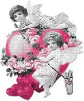 soave deco valentine vintage heart cupid angels - безплатен png