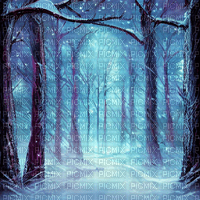 kikkapink winter forest fantasy background - PNG gratuit