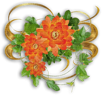 blommor-flowers-orange-deco - zdarma png