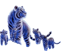 aze tigre bleu blue - png grátis