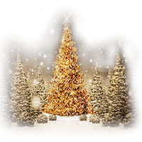 fondo arbol navidad oro dubravka4 - Free PNG