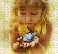 MMarcia menina borboleta fundo - PNG gratuit