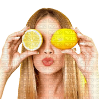 woman girl lemon - png gratis