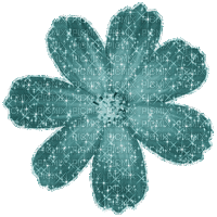 Flower, Flowers, Glitter, Deco, Decoration, Teal - Jitter.Bug.Girl - Free animated GIF