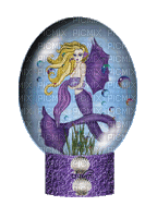 mermaid snow globe - Бесплатни анимирани ГИФ