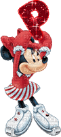 image encre animé effet lettre P Minnie Disney effet rose briller edited by me - GIF animate gratis