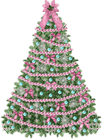 Christmas Tree Pink - zdarma png