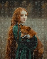 red hair woman - png gratuito