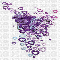 coeurs violets - PNG gratuit