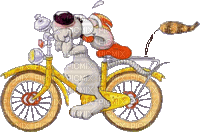 Maus, Fahrrad - Darmowy animowany GIF