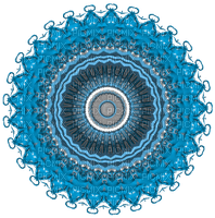 blue mandala circle.♥ - 免费PNG