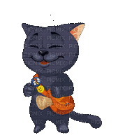chat sauteur - GIF animado gratis