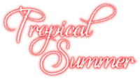 Tropical Summer Text - png gratuito
