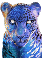 aze leopard bleu blue - PNG gratuit