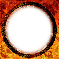 Fiery Circle Frame - bezmaksas png