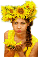 Sunflower.Girl - By KittyKatLuv65 - Free PNG