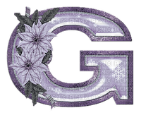 Kaz_Creations Alphabets Christmas Purple  Letter G - gratis png