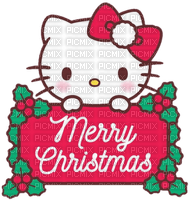 Hello kitty merry christmas Noël red rouge - png grátis