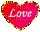 Coeur Irena glitter gif image deco animé love rouge - GIF animate gratis