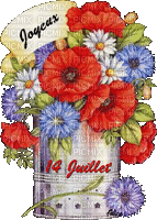 14.juillet deco fleurs - Ingyenes animált GIF