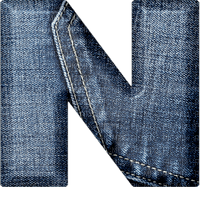 Jeans Blue Alphabet - Bogusia - png gratuito